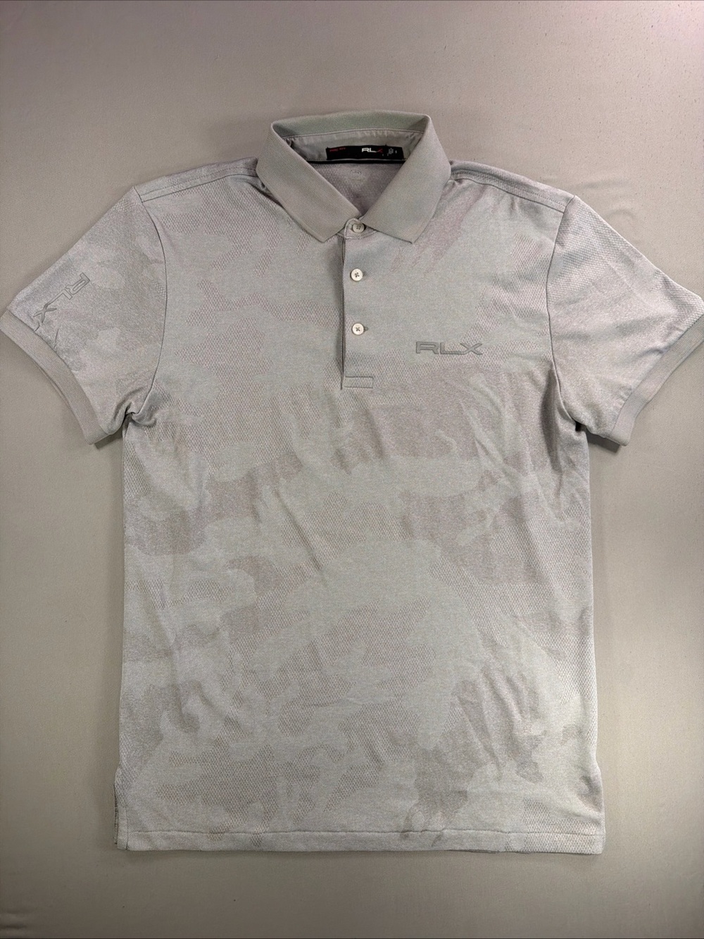 RLX Ralph Lauren Light Gray Camouflage-Print Polo